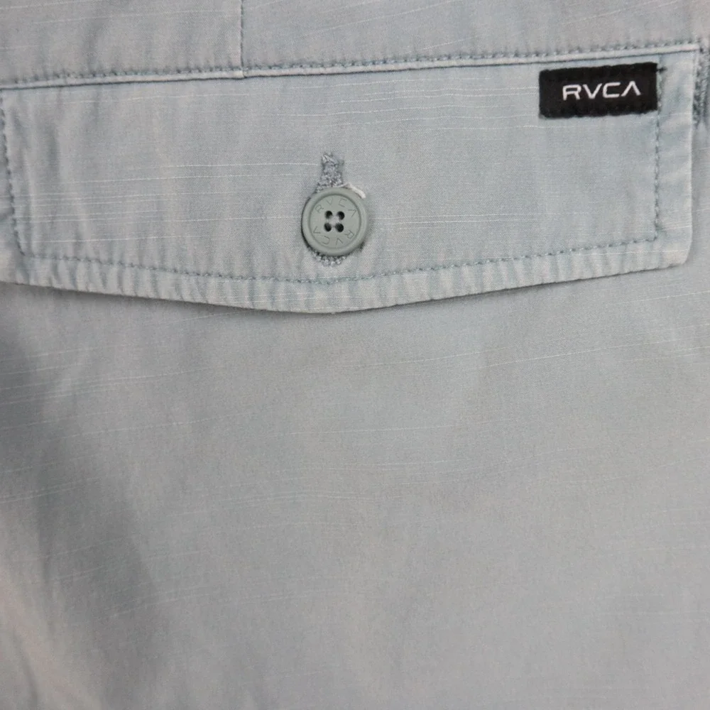 RVCA Shorts Mens 36 All-Time Hybrid Chino Flap‎ Pocket Casual Stretch Beach Blue
